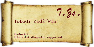 Tokodi Zsófia névjegykártya